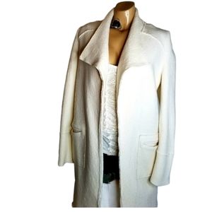 Bellfield cream open front coat size 10
